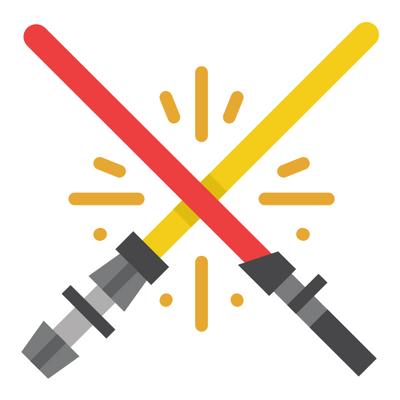 2 Sabres Laser qui s'affrontent